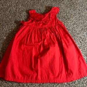 Red Sleeveless Kids Dress